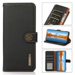 KHAZNEH For Xiaomi 14T Case Genuine Cow Leather RFID Blocking Wallet Phone Cover