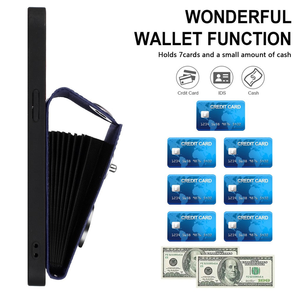 For Motorola Edge 50 Pro 5G Case YB Leather Coating Series-7 Card Holder Leather TPU Phone Cover with Kickstand