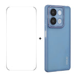 ENKAY HAT PRINCE För Xiaomi Redmi Note 13R Pro 5G Skal Matt TPU mobilskal med Linsfilm + 9H Glasskydd