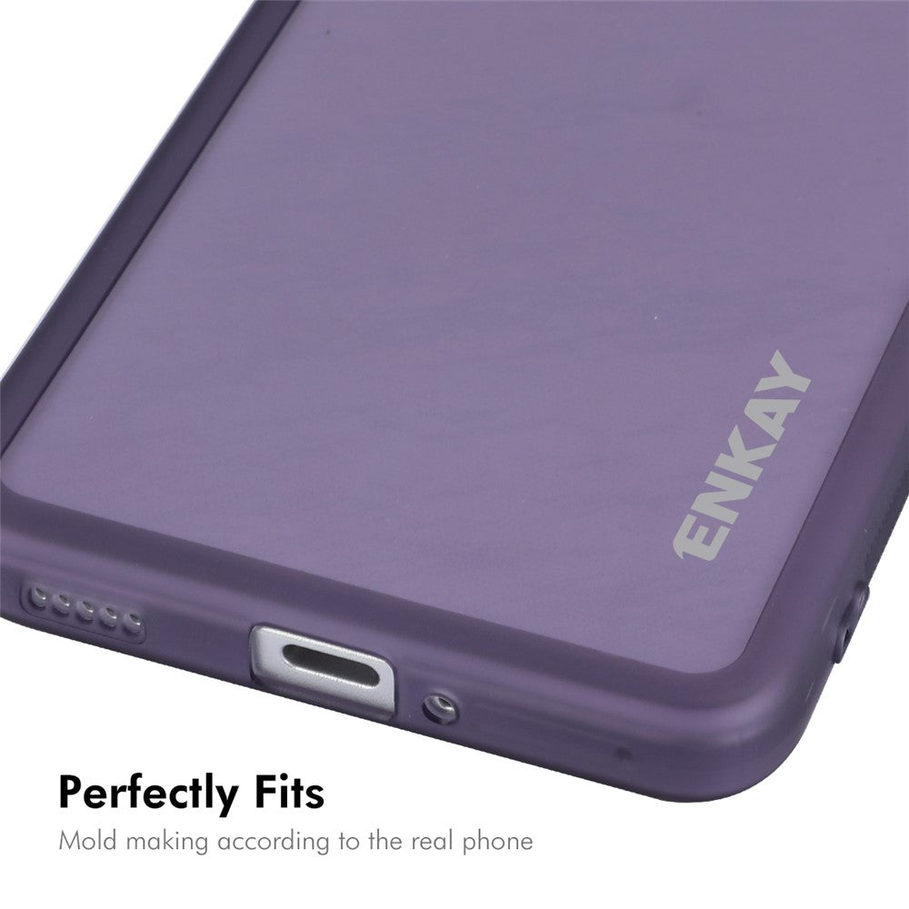 ENKAY HAT PRINCE För Xiaomi Redmi K70E 5G Skal Matt TPU mobilskal med Linsfilm + 9H Glasskydd