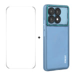 ENKAY HAT PRINCE För Xiaomi Redmi K70E 5G Skal Matt TPU mobilskal med Linsfilm + 9H Glasskydd