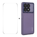 ENKAY HAT PRINCE För Xiaomi Redmi K70E 5G Skal Matt TPU mobilskal med Linsfilm + 9H Glasskydd