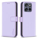 BINFEN COLOR BF17 til Motorola Edge 60 Neo 5G / Edge 50 Neo 5G / Moto S50 5G / ThinkPhone 25 5G, tegnebogsetui i læder med lynlås