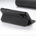 SUTENI J06 For iPhone 16 Plus Case Litchi Texture Leather Wallet Phone Shell Compatible with MagSafe