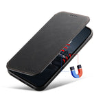 SUTENI J06 For iPhone 16 Plus Case Litchi Texture Leather Wallet Phone Shell Compatible with MagSafe
