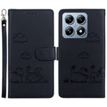 For Xiaomi 14T Case RFID Blocking Kitten Pattern TPU+PU Leather Phone Cover