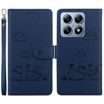 For Xiaomi 14T Case RFID Blocking Kitten Pattern TPU+PU Leather Phone Cover