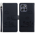 Til Motorola Edge 60 Neo 5G / Edge 50 Neo 5G / Moto S50 5G / ThinkPhone 25 5G Etui RFID-blokerende, killingemønster, TPU+PU-læder telefoncover