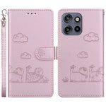 Til Motorola Edge 60 Neo 5G / Edge 50 Neo 5G / Moto S50 5G / ThinkPhone 25 5G Etui RFID-blokerende, killingemønster, TPU+PU-læder telefoncover