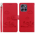 Til Motorola Edge 60 Neo 5G / Edge 50 Neo 5G / Moto S50 5G / ThinkPhone 25 5G Etui RFID-blokerende, killingemønster, TPU+PU-læder telefoncover