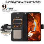 ABEEL For Samsung Galaxy S25 Ultra Case PU Leather Folio Stand View RFID Blocking Phone Cover