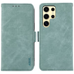 ABEEL For Samsung Galaxy S25 Ultra Case PU Leather Folio Stand View RFID Blocking Phone Cover