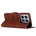 For Xiaomi 14T Case Viewing Stand PU Leather Phone Cover Imprinted Pattern