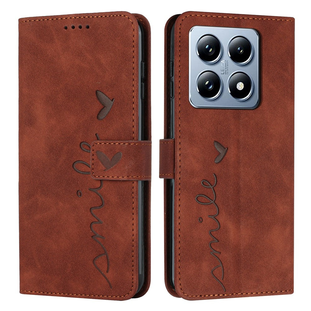 For Xiaomi 14T Pro Case Viewing Stand PU Leather Phone Cover Imprinted Pattern