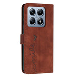 For Xiaomi 14T Pro Case Viewing Stand PU Leather Phone Cover Imprinted Pattern