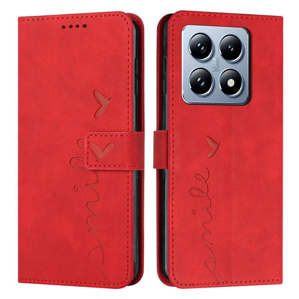 For Xiaomi 14T Pro Case Viewing Stand PU Leather Phone Cover Imprinted Pattern