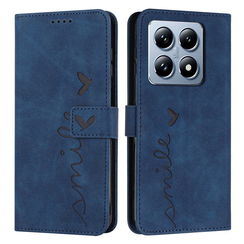 For Xiaomi 14T Pro Case Viewing Stand PU Leather Phone Cover Imprinted Pattern