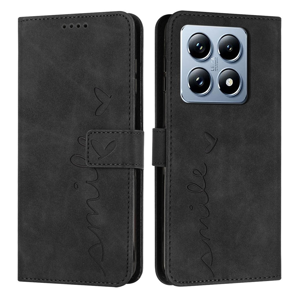 For Xiaomi 14T Pro Case Viewing Stand PU Leather Phone Cover Imprinted Pattern