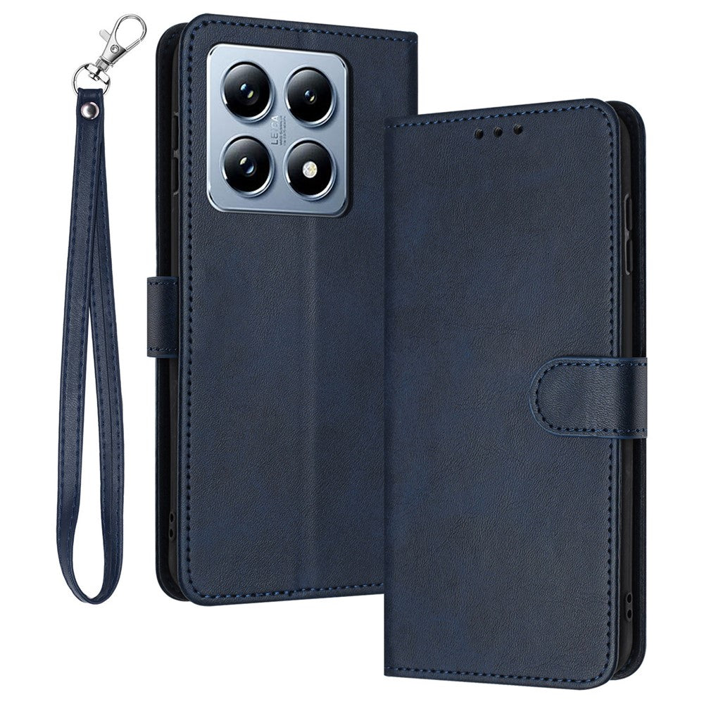For Xiaomi 14T Case Flip Stand PU Leather Wallet Phone Cover Calf Texture