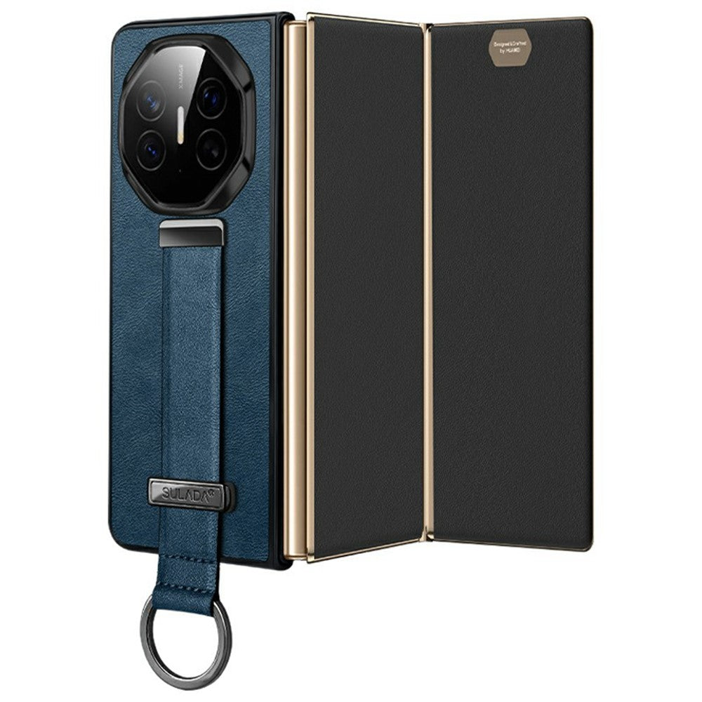 SULADA Fashion Series for Huawei Mate XT Ultimate Case Wristband Kickstand Leather+PC Back Phone Cover