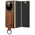SULADA Fashion Series for Huawei Mate XT Ultimate Case Wristband Kickstand Leather+PC Back Phone Cover