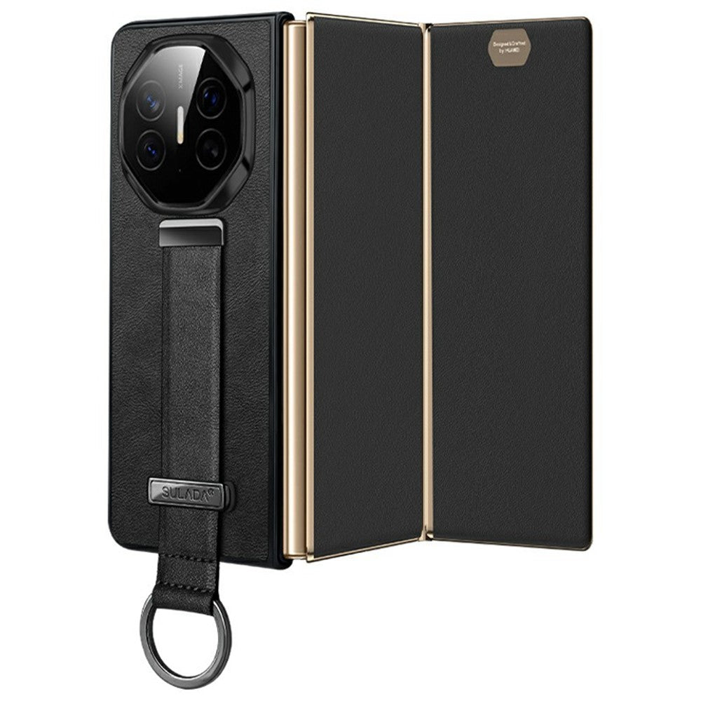 SULADA Fashion Series for Huawei Mate XT Ultimate Case Wristband Kickstand Leather+PC Back Phone Cover