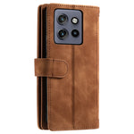 For Motorola Edge 60 Neo 5G / Edge 50 Neo 5G / Moto S50 5G / ThinkPhone 25 5G Case PU Leather Phone Cover with Zipper Wallet 9 Card Slots