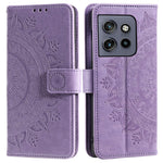 Motorola Edge 60 Neo 5G / Edge 50 Neo 5G / Moto S50 5G / ThinkPhone 25 5G-cover med trykt totemmønster i PU-læder, tegnebogsetui, mobilcover