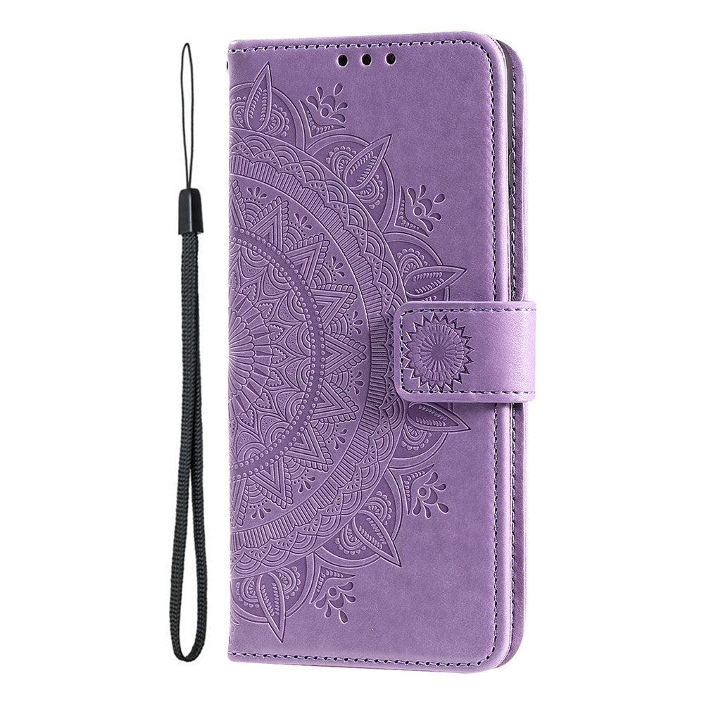 Motorola Edge 60 Neo 5G / Edge 50 Neo 5G / Moto S50 5G / ThinkPhone 25 5G-cover med trykt totemmønster i PU-læder, tegnebogsetui, mobilcover