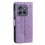 Motorola Edge 60 Neo 5G / Edge 50 Neo 5G / Moto S50 5G / ThinkPhone 25 5G-cover med trykt totemmønster i PU-læder, tegnebogsetui, mobilcover