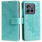 Motorola Edge 60 Neo 5G / Edge 50 Neo 5G / Moto S50 5G / ThinkPhone 25 5G-cover med trykt totemmønster i PU-læder, tegnebogsetui, mobilcover