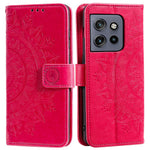 Motorola Edge 60 Neo 5G / Edge 50 Neo 5G / Moto S50 5G / ThinkPhone 25 5G-cover med trykt totemmønster i PU-læder, tegnebogsetui, mobilcover