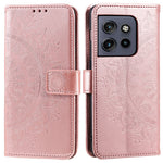 Motorola Edge 60 Neo 5G / Edge 50 Neo 5G / Moto S50 5G / ThinkPhone 25 5G-cover med trykt totemmønster i PU-læder, tegnebogsetui, mobilcover