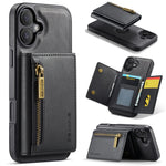 DG.MING M5-serie til iPhone 16 Plus-etui Aftageligt magnetisk lædertelefoncover med kortlommer