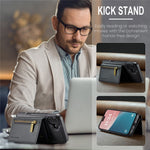 DG.MING M5-serie til iPhone 16 Plus-etui Aftageligt magnetisk lædertelefoncover med kortlommer