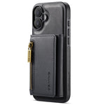DG.MING M5-serie til iPhone 16 Plus-etui Aftageligt magnetisk lædertelefoncover med kortlommer