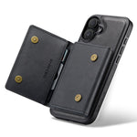 DG.MING M5-serie til iPhone 16 Plus-etui Aftageligt magnetisk lædertelefoncover med kortlommer