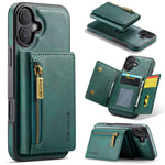 DG.MING M5-serie til iPhone 16 Plus-etui Aftageligt magnetisk lædertelefoncover med kortlommer