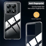 For Xiaomi 14T Pro Clear TPU Anti-Scratch Phone Case + 2.5D Arc Edge Screen Protector