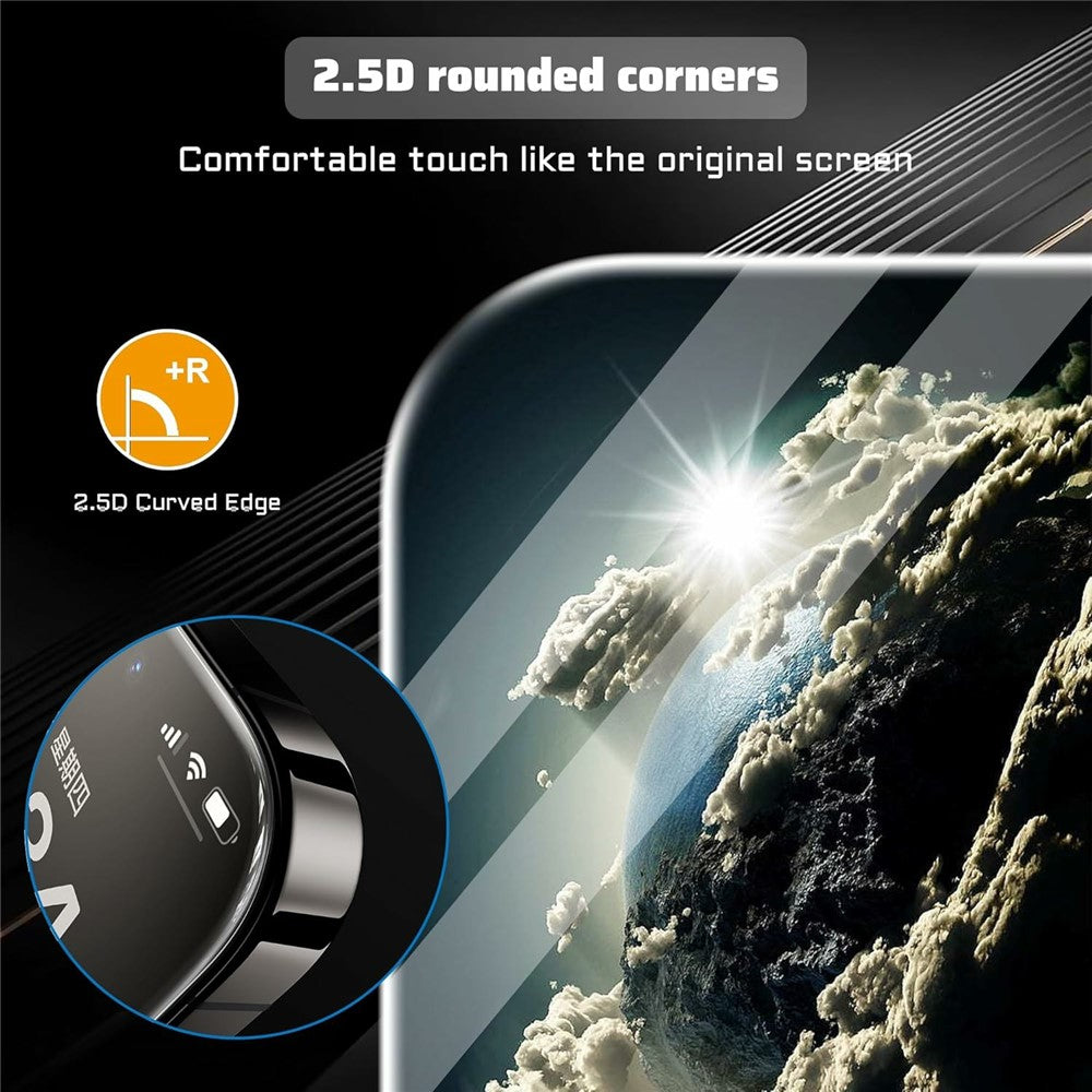 For Xiaomi 14T Pro Clear TPU Anti-Scratch Phone Case + 2.5D Arc Edge Screen Protector