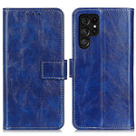 For Samsung Galaxy S25 Ultra Case Crazy Horse Texture Leather Phone Wallet Cover