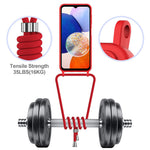 For Samsung Galaxy S24 FE Case Liquid Silicone Card Holder Phone Back Cover with Lanyard