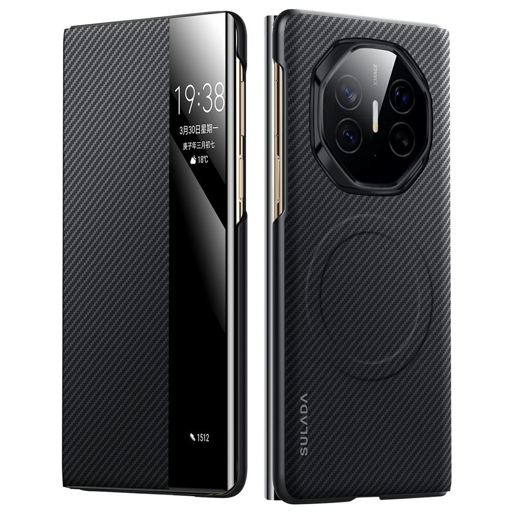 SULADA For Huawei Mate XT Ultimate Case View Window Leather Phone Cover with Auto Wake / Sleep