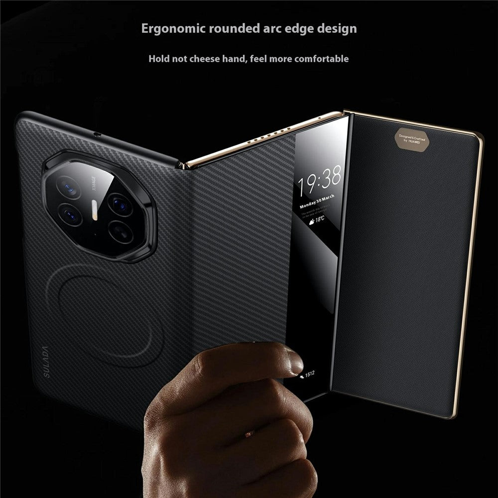 SULADA For Huawei Mate XT Ultimate Case View Window Leather Phone Cover with Auto Wake / Sleep