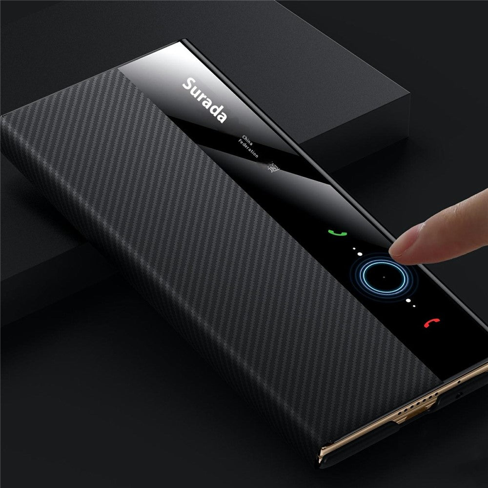 SULADA For Huawei Mate XT Ultimate Case View Window Leather Phone Cover with Auto Wake / Sleep