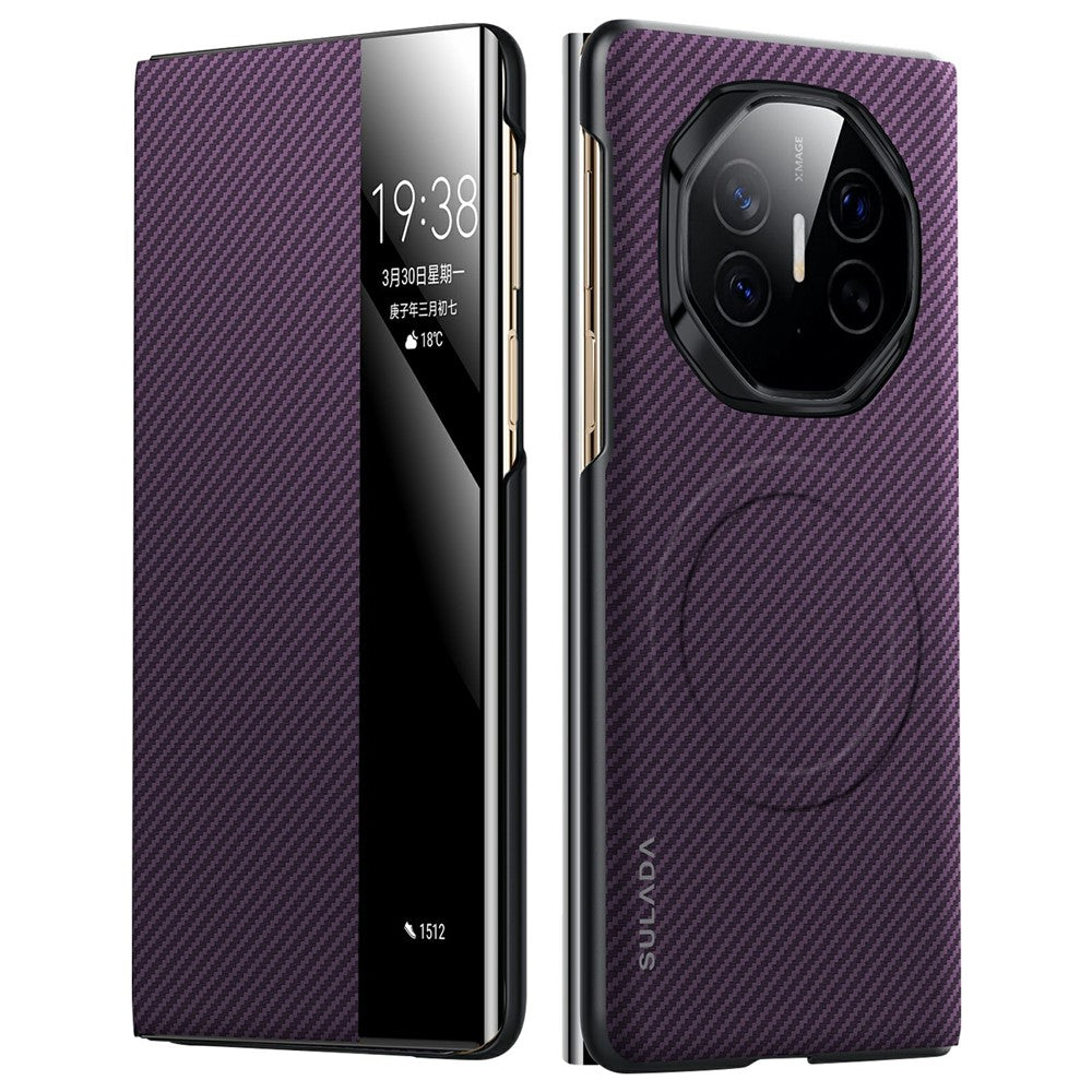 SULADA For Huawei Mate XT Ultimate Case View Window Leather Phone Cover with Auto Wake / Sleep
