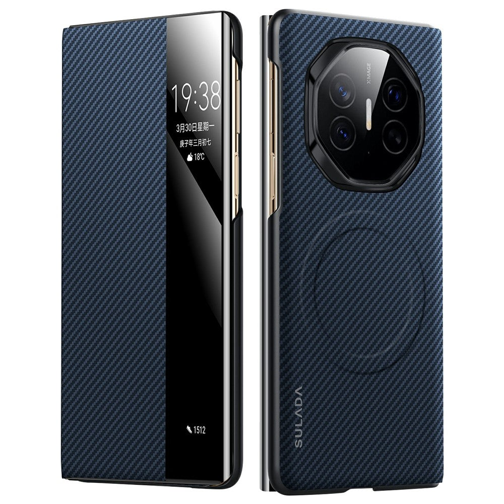 SULADA For Huawei Mate XT Ultimate Case View Window Leather Phone Cover with Auto Wake / Sleep