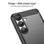 MOFI JK TPU Series-1-cover til Samsung Galaxy S25 med kulfiberstruktur, blødt TPU-mobilcover