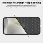 MOFI JK TPU Series-1-cover til Samsung Galaxy S25 med kulfiberstruktur, blødt TPU-mobilcover