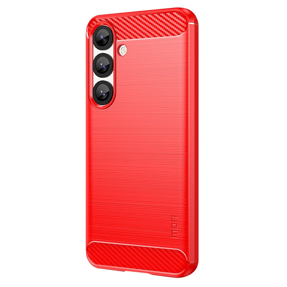MOFI JK TPU Series-1-cover til Samsung Galaxy S25 med kulfiberstruktur, blødt TPU-mobilcover